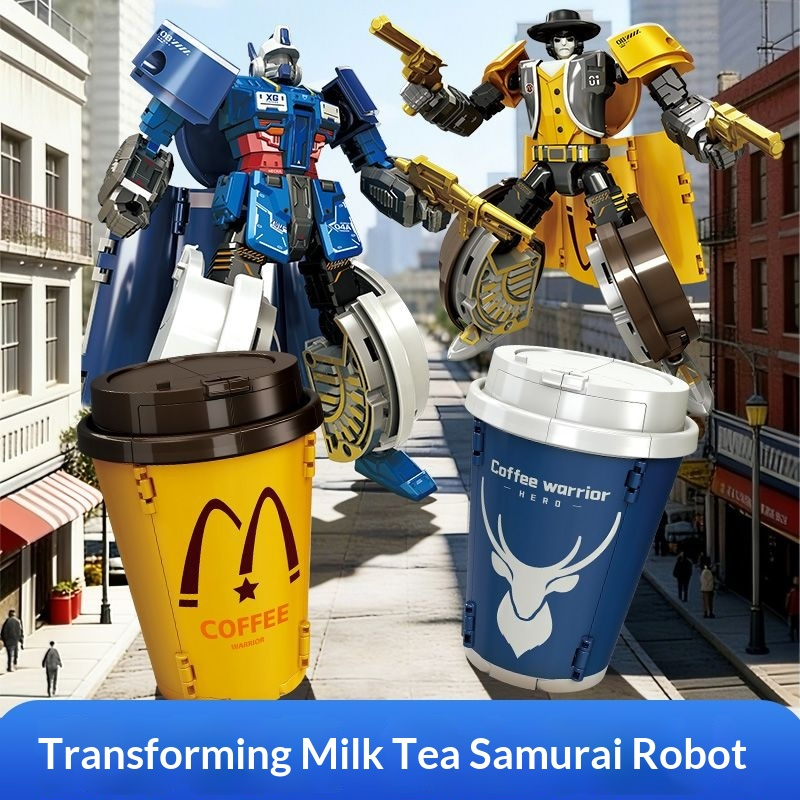 Coffee Tea Games - Transforming toy milk tea warrior mecha
