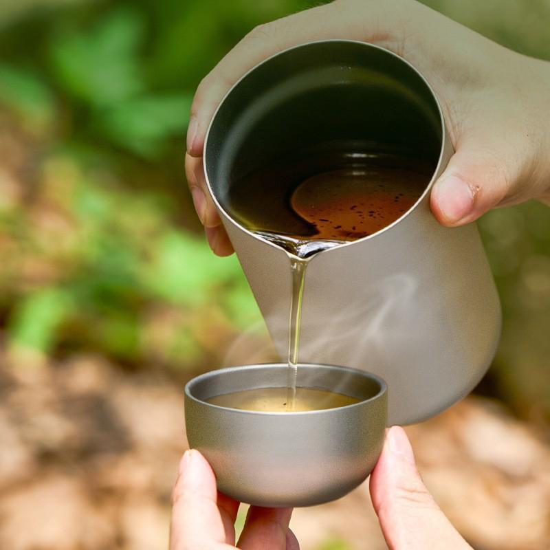 Coffee Tea Games - D2 Pure Titanium Double-layer Small Tea
