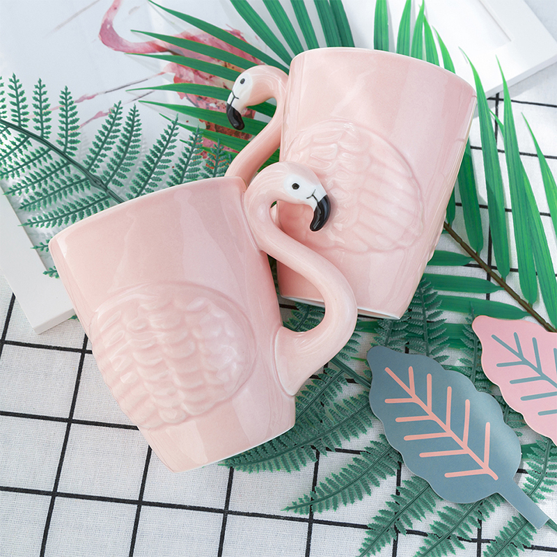 Coffee Tea & Jane - Creative Pink Flamingo Mug Coffee Cup