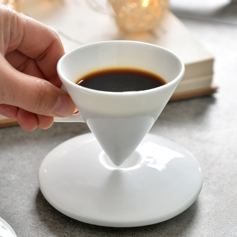 Espresso Cup Saucer - Bone china hand brewed coffee cups