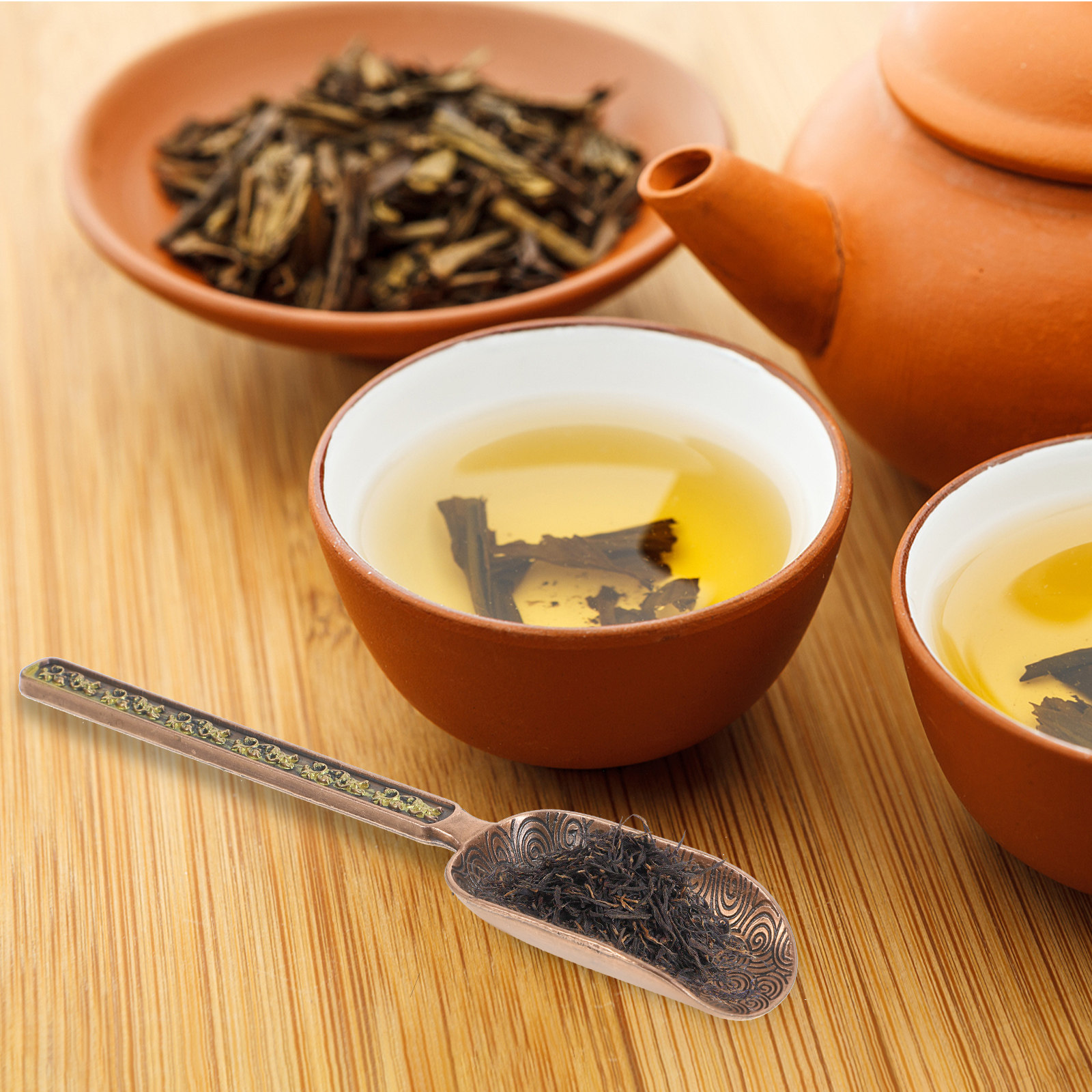 Copper Zinc Retro Style Tea Sc - Coffee Tea Leaf And Bean reseña y precio