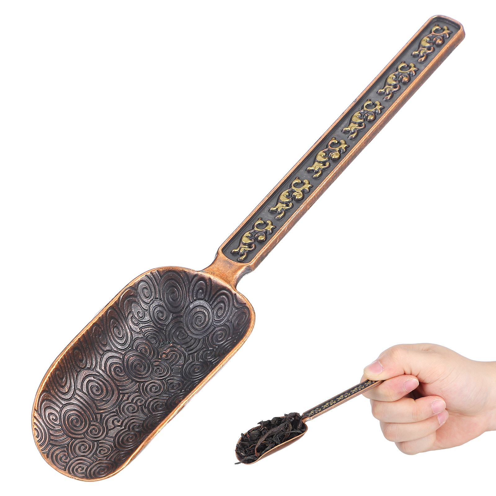 Copper Zinc Retro Style Tea Sc - Coffee Tea Leaf And Bean reseña y precio