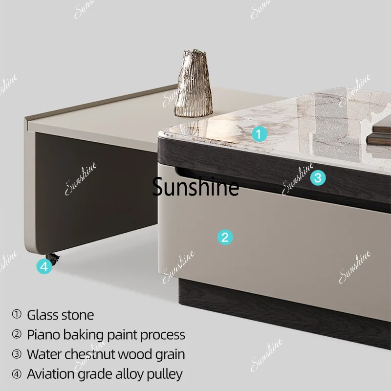 YYModern Expandable Living Roo - Coffee Tea Drawing reseña y precio