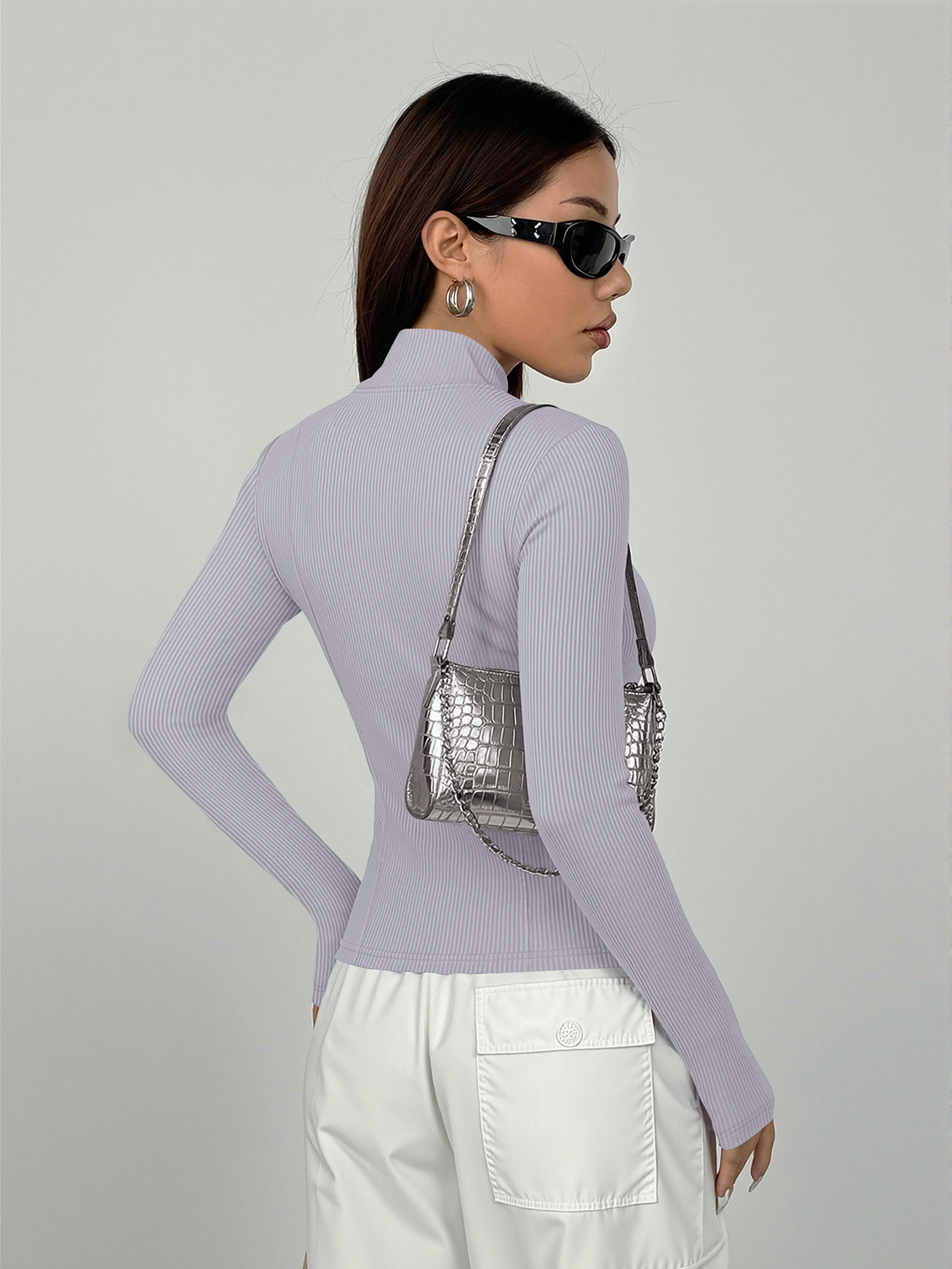 Everyday Ribbed High Neck Zip- - Coffee & Tea Collective reseña y precio