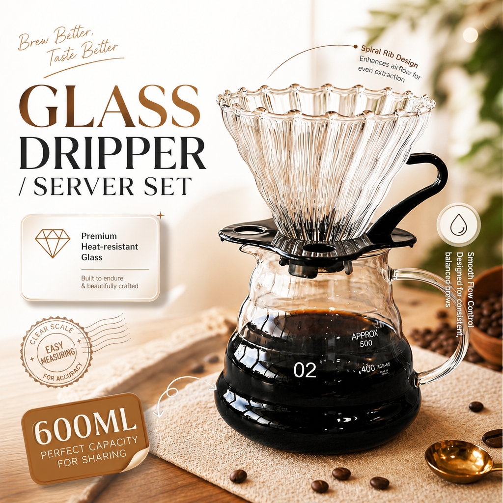 Premium Borosilicate Glass Pou - Coffee Dripper V60 reseña y precio