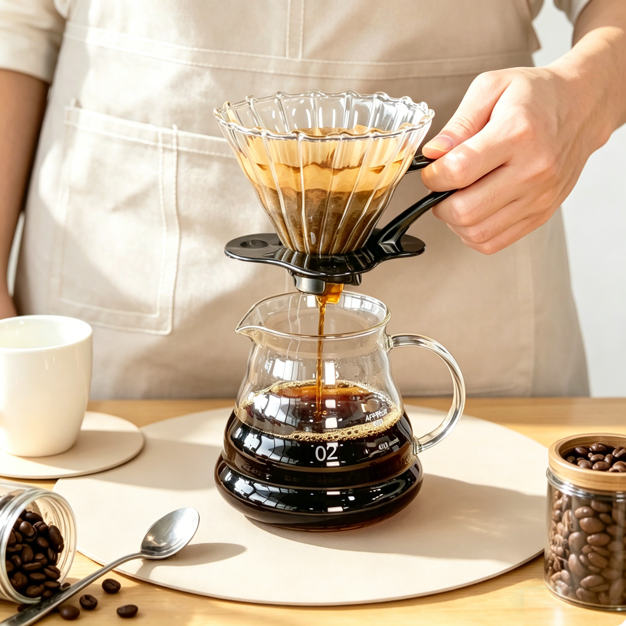 Premium Borosilicate Glass Pou - Coffee Dripper V60 reseña y precio