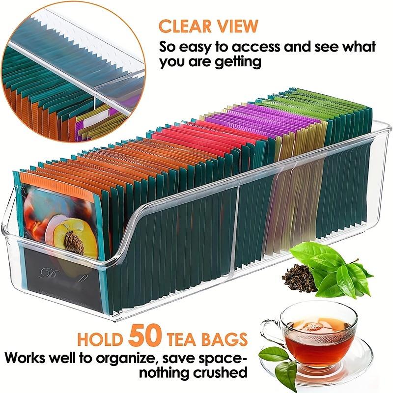 1pc Clear Tea Bag Organizer Bo - Coffee Tea Sugar Container Set reseña y precio