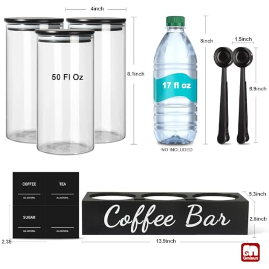 Coffee Tea Sugar Container Set - Coffee Tea Sugar Container Set reseña y precio