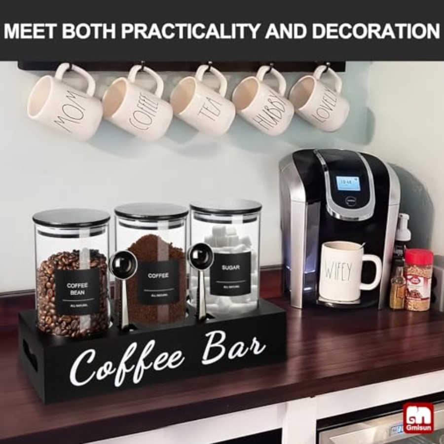 Coffee Tea Sugar Container Set - Coffee Tea Sugar Container Set reseña y precio