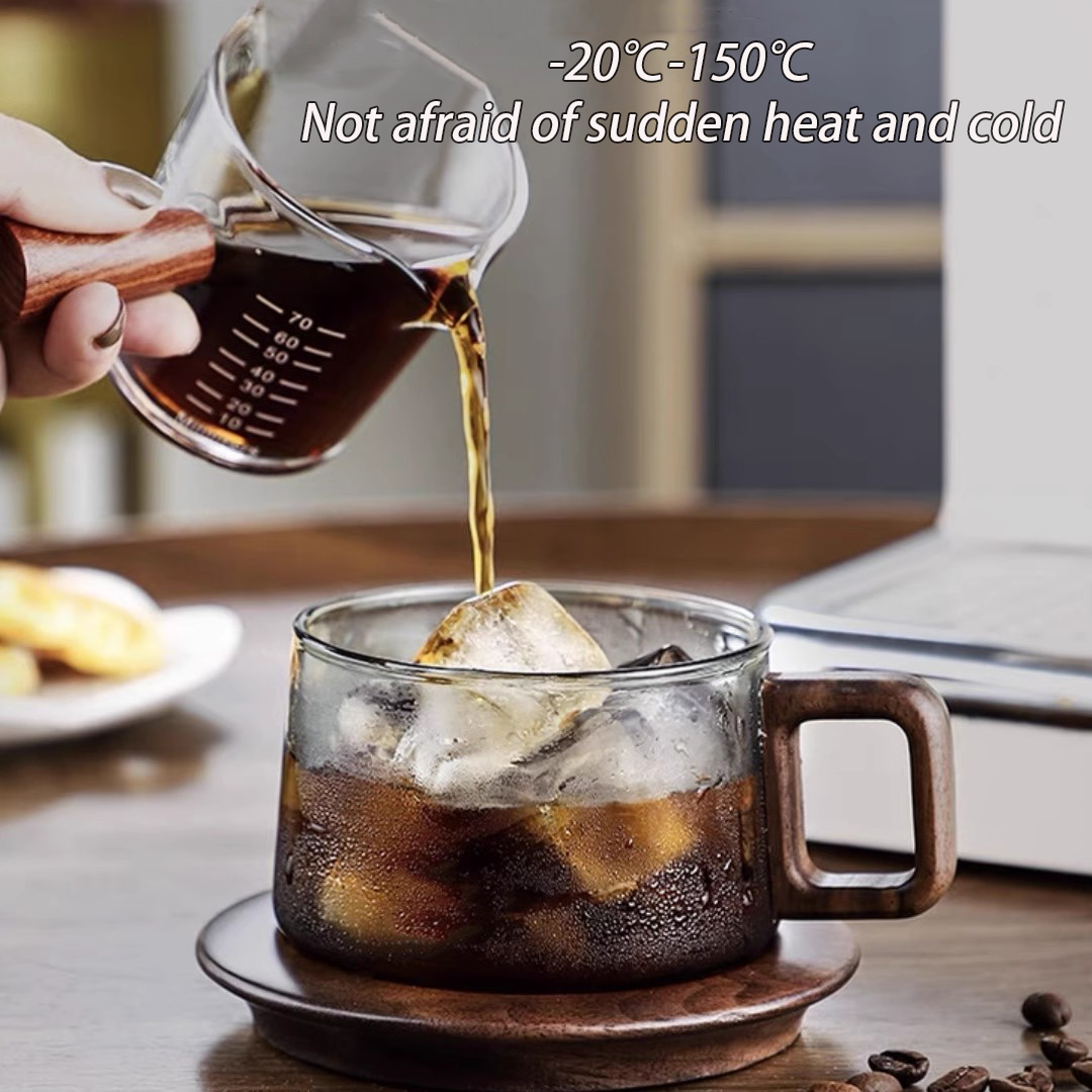 Wood Handle Coffee Mug With Sp - Espresso Cup Saucer reseña y precio