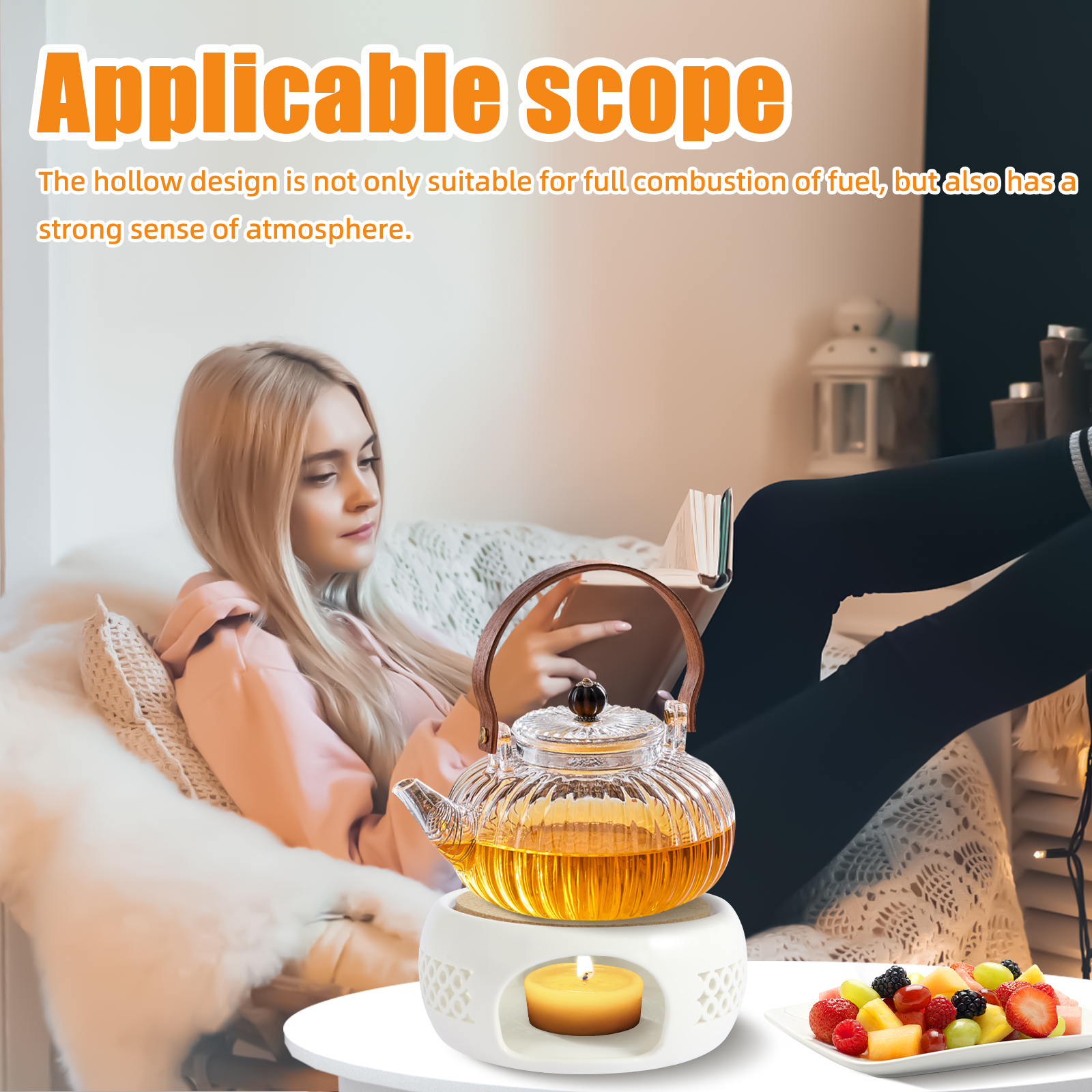 Ceramic Teapot Warmer Holder B - Coffee Tea Water Heater reseña y precio