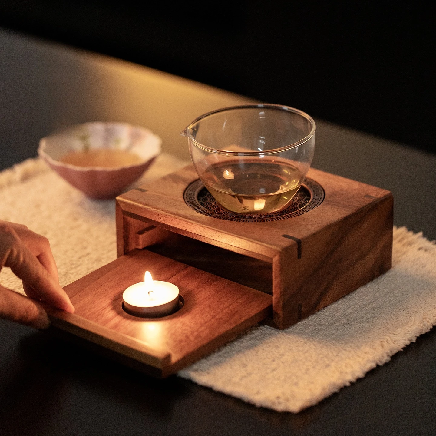 Walnut Warm Tea Stove Candle H - Coffee Tea Warmer reseña y precio
