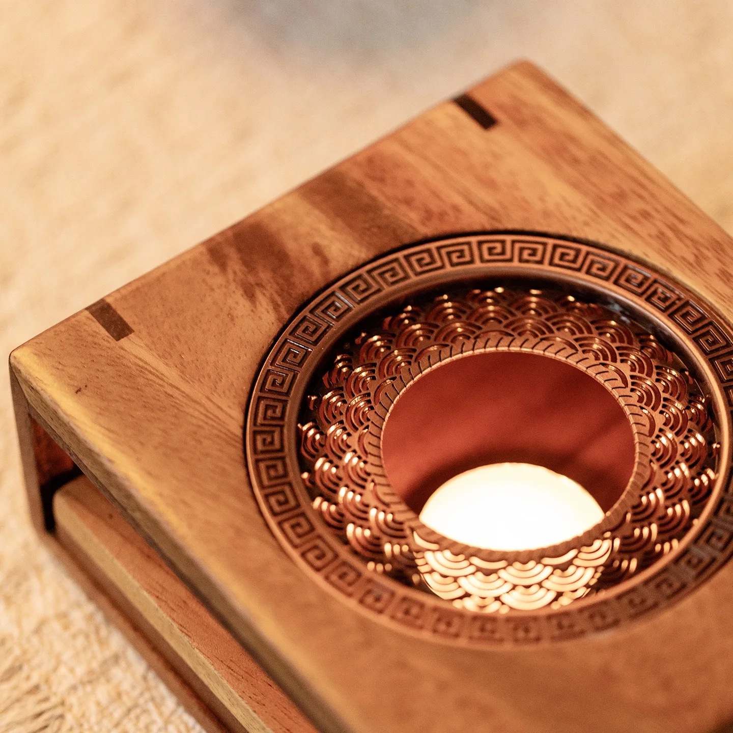 Walnut Warm Tea Stove Candle H - Coffee Tea Warmer reseña y precio