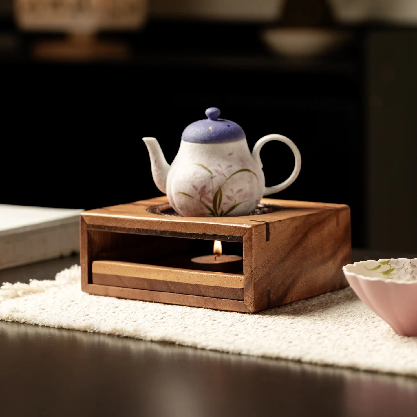 Walnut Warm Tea Stove Candle H - Coffee Tea Warmer reseña y precio