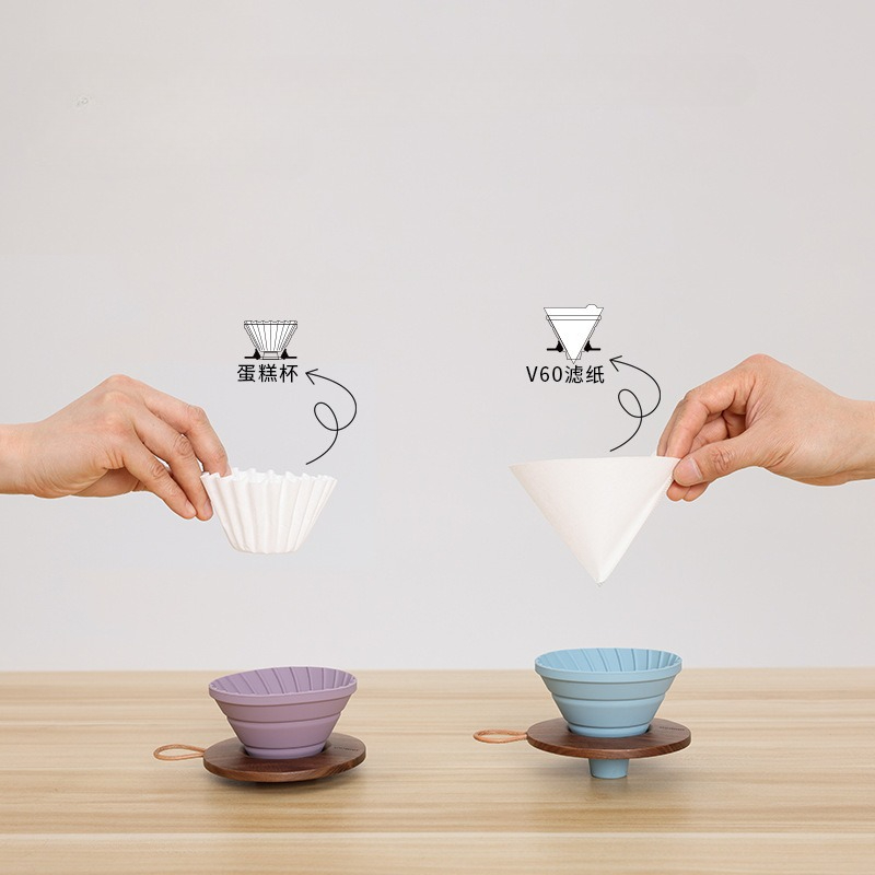 Portable Folding Silicone Coff - Coffee Dripper V60 reseña y precio