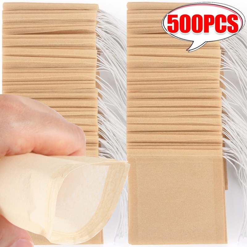 100/500x Cloth Tea Bags with D - Coffee Tea Leaf And Bean reseña y precio