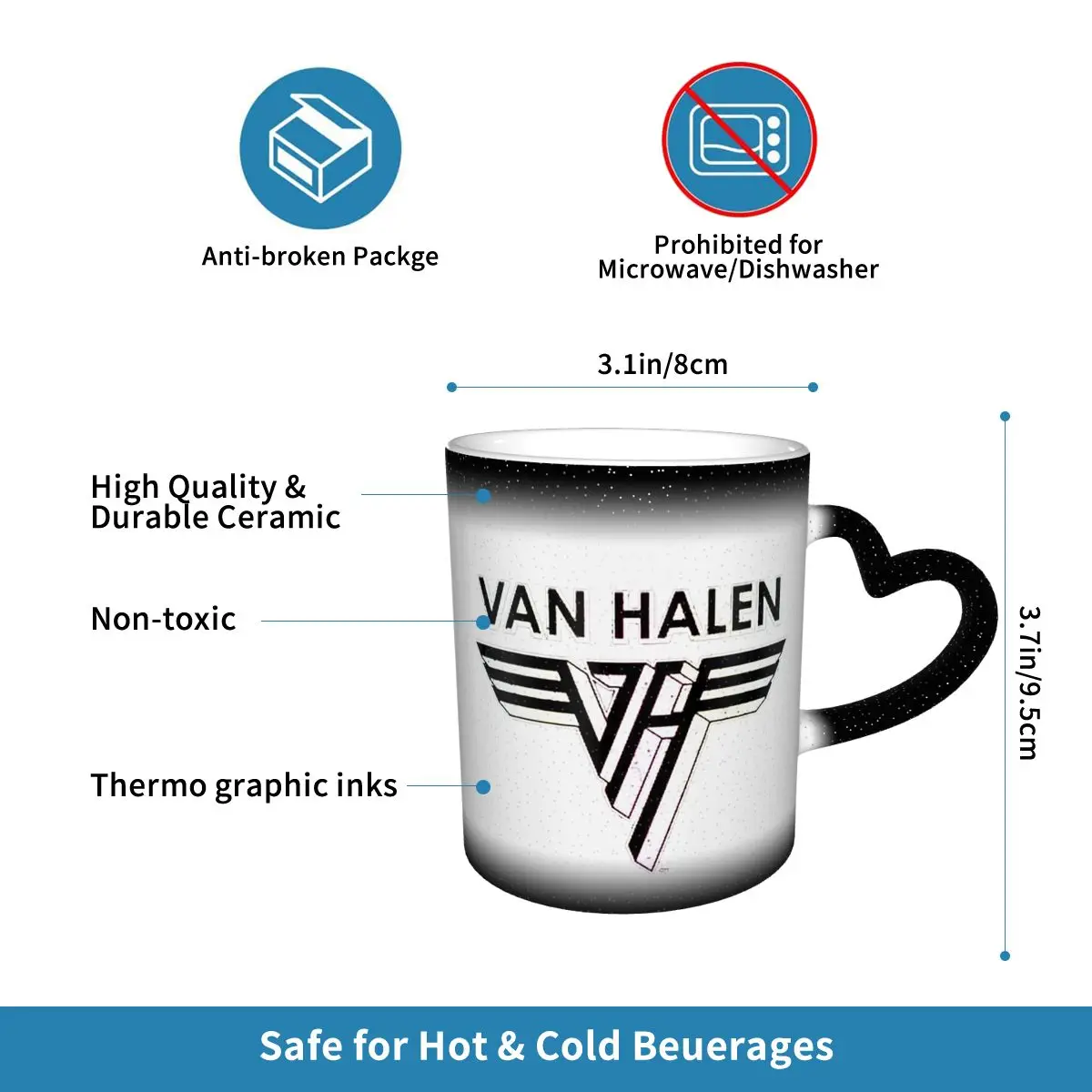 Van Halen 5150 Logo Mug Funny  - Coffee Tea Van reseña y precio