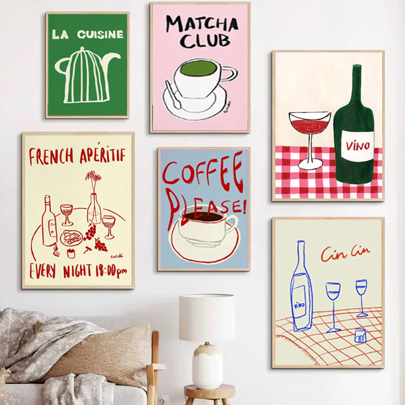 Colorful Drawings Abstract Art - Coffee Tea Drawing reseña y precio