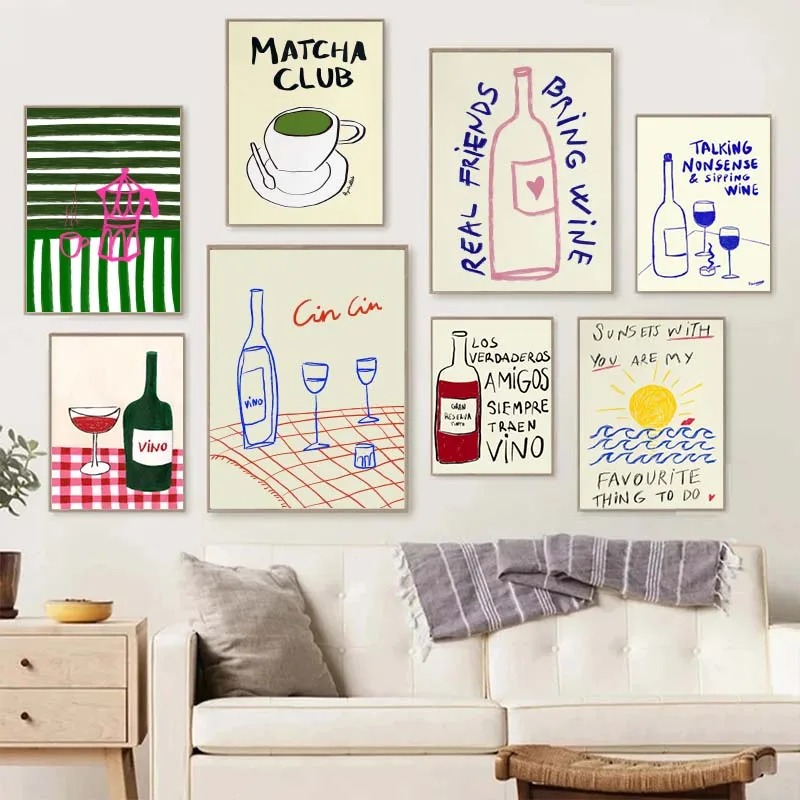 Colorful Drawings Abstract Art - Coffee Tea Drawing reseña y precio