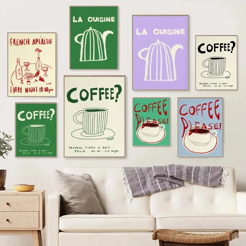 Colorful Drawings Abstract Art - Coffee Tea Drawing reseña y precio