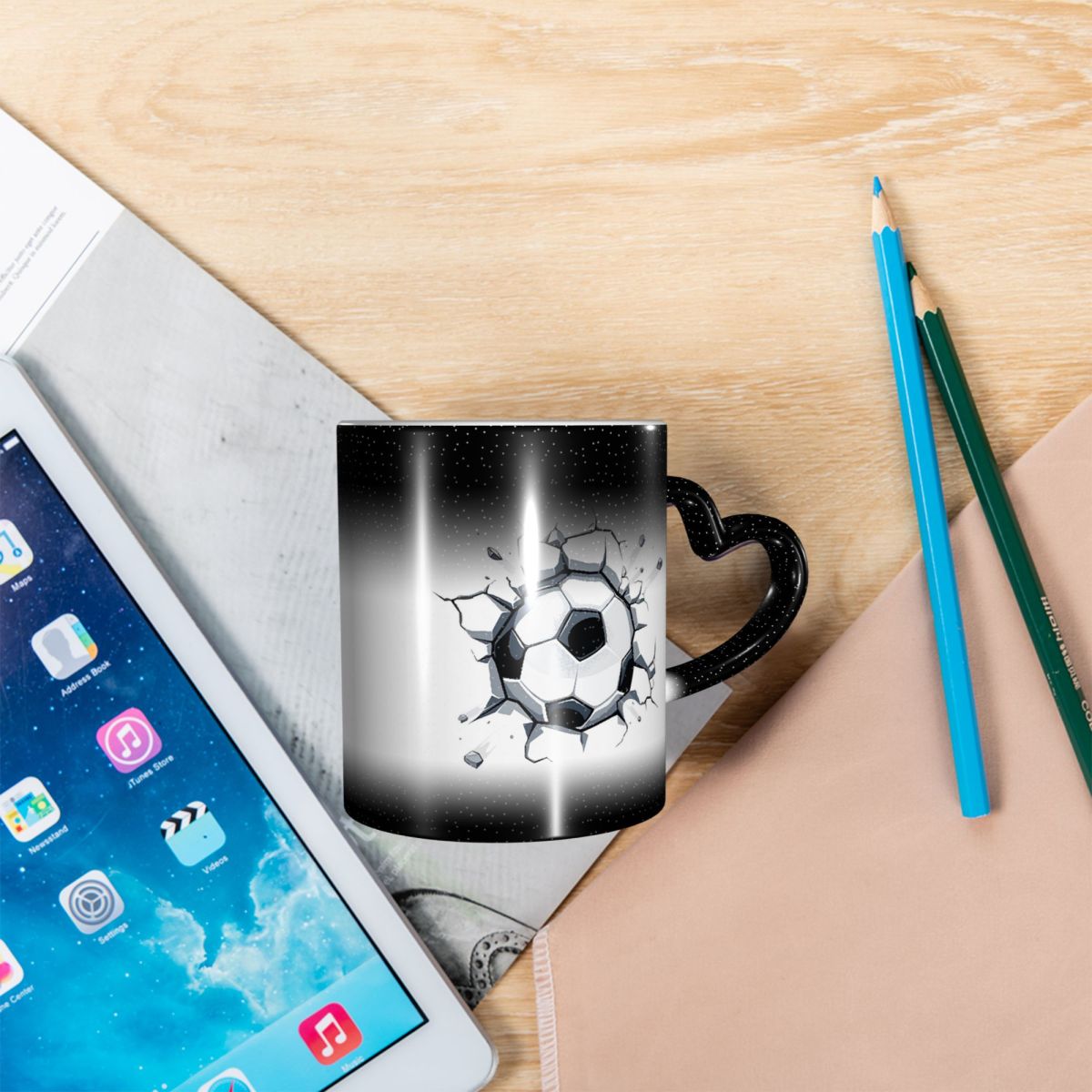 Soccer Ball 3d Art Drawing Wor - Coffee Tea Drawing reseña y precio