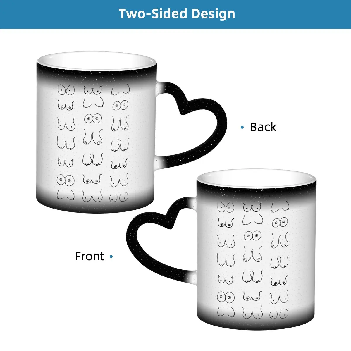 Black And White Tits Drawing M - Coffee Tea Drawing reseña y precio