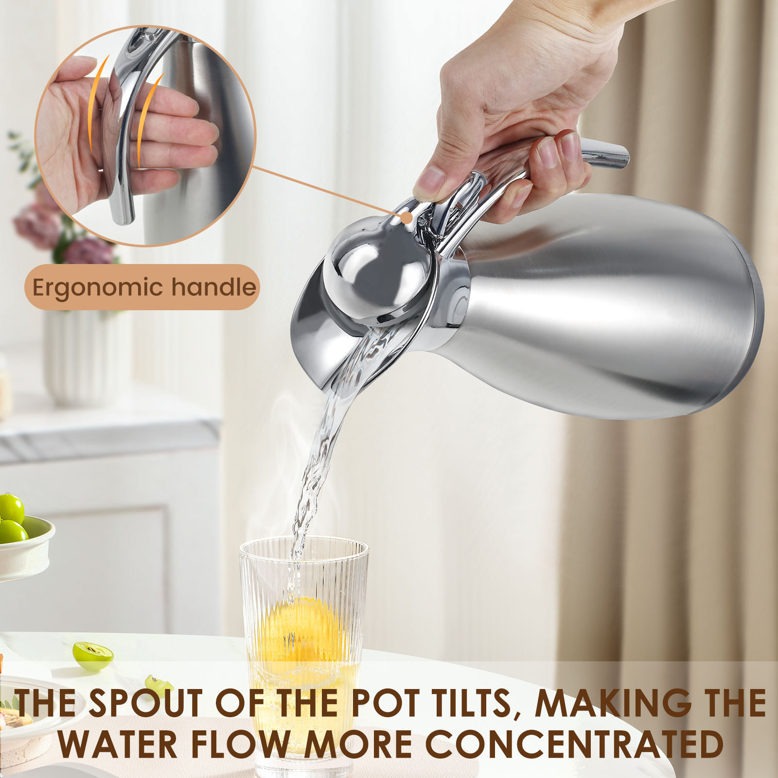 Kitchen Thermal Kettle 2000ml  - Coffee Tea Water Heater reseña y precio