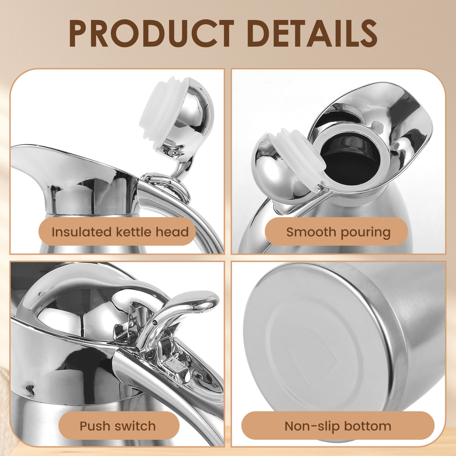 Kitchen Thermal Kettle 2000ml  - Coffee Tea Water Heater reseña y precio