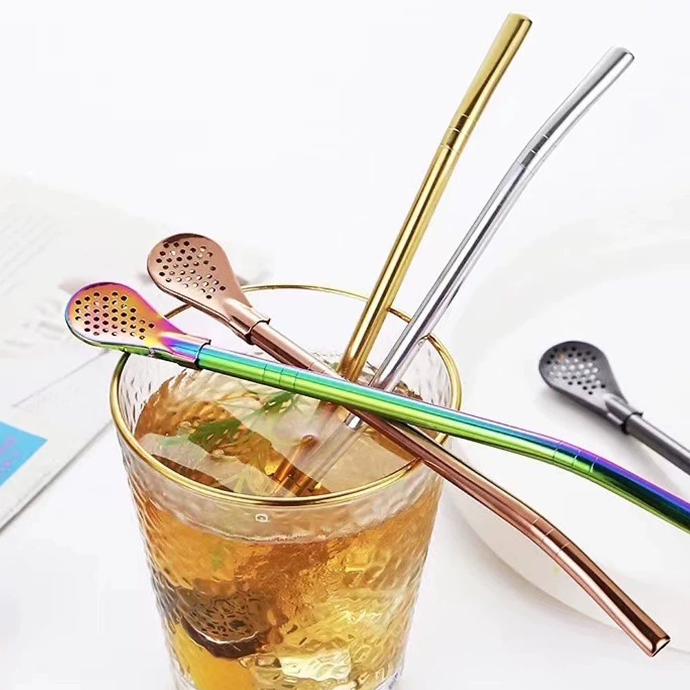 8pcs Filter Tea Straw Spoon Se - Coffee Tea Games reseña y precio