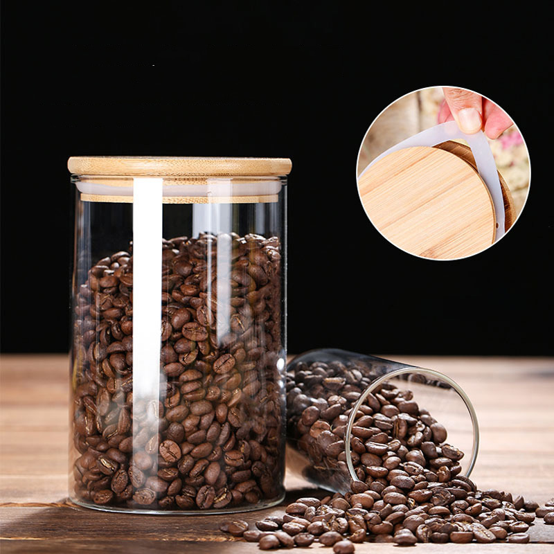 Glass Food Storage Jars with A - Coffee Tea Leaf And Bean reseña y precio