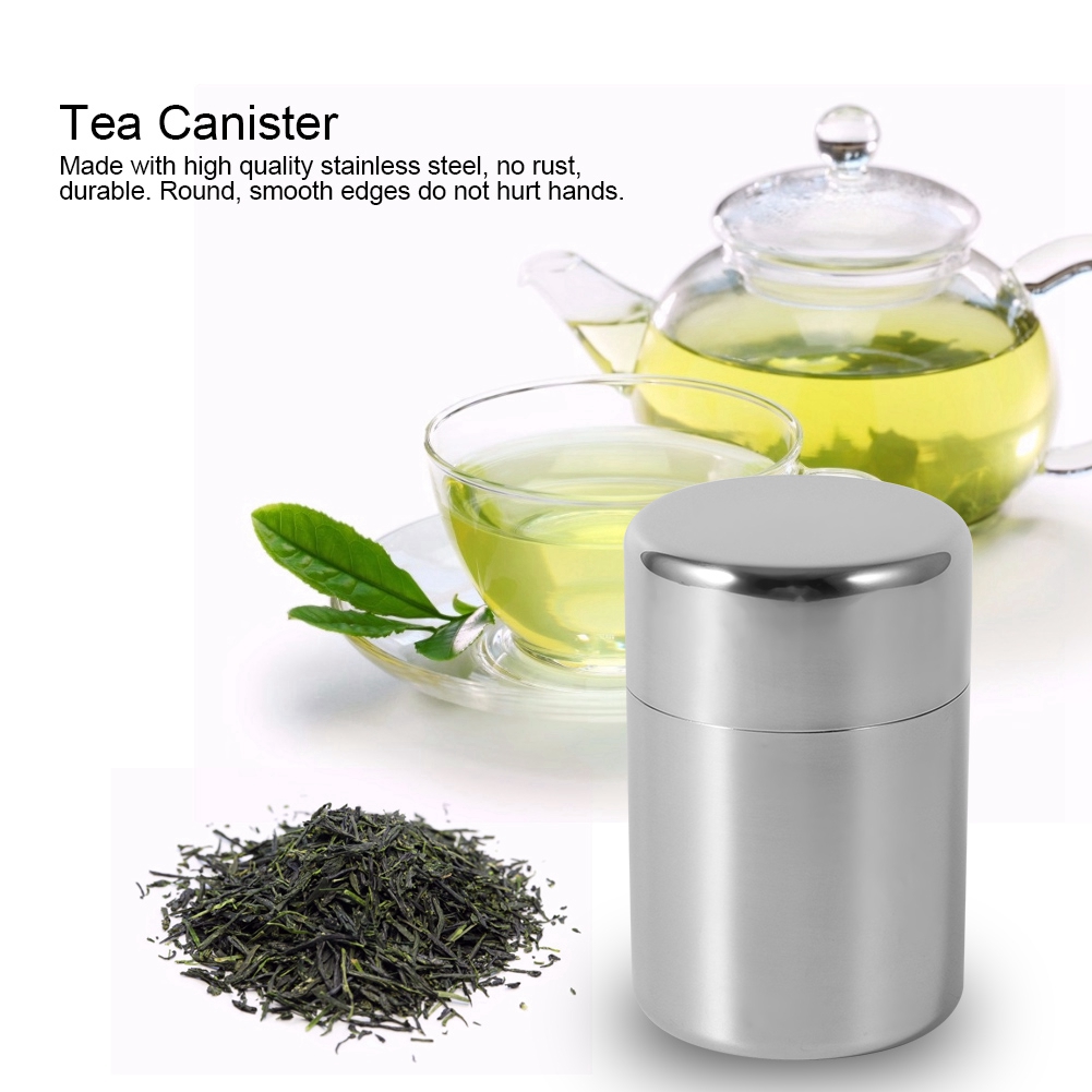 Stainless Steel Tea Leaf Tins  - Coffee Tea Sugar Container Set reseña y precio