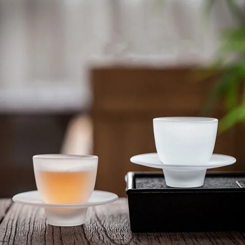 Cloud Frosted Tea Cups Handmad - Espresso Cup Saucer reseña y precio