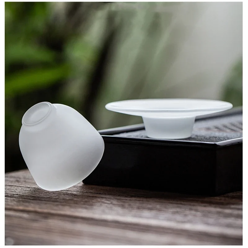 Cloud Frosted Tea Cups Handmad - Espresso Cup Saucer reseña y precio