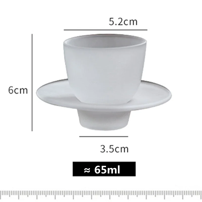 Cloud Frosted Tea Cups Handmad - Espresso Cup Saucer reseña y precio