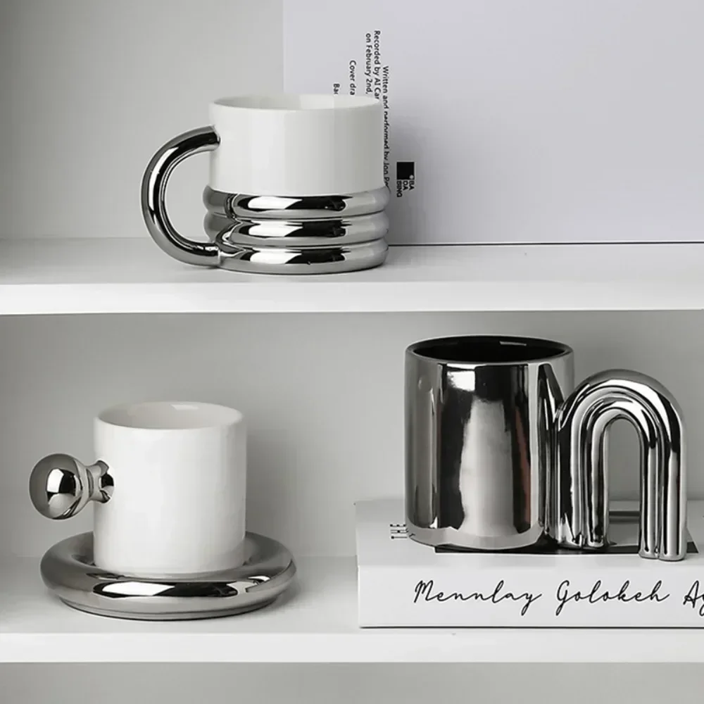 Livetai Stylish Silver Ceramic - Espresso Cup Saucer reseña y precio