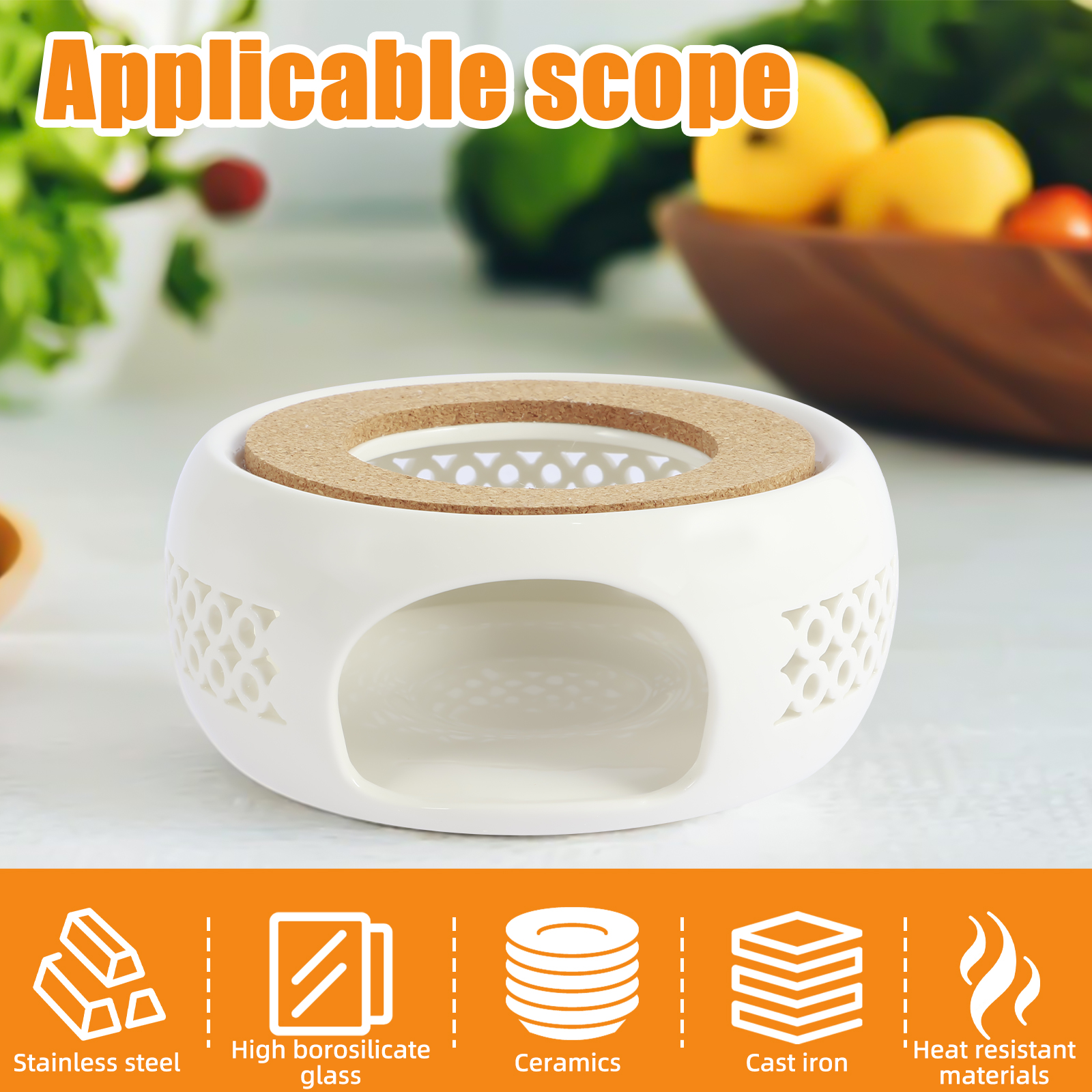 Ceramic Teapot Warmer Holder B - Coffee Tea Water Heater reseña y precio