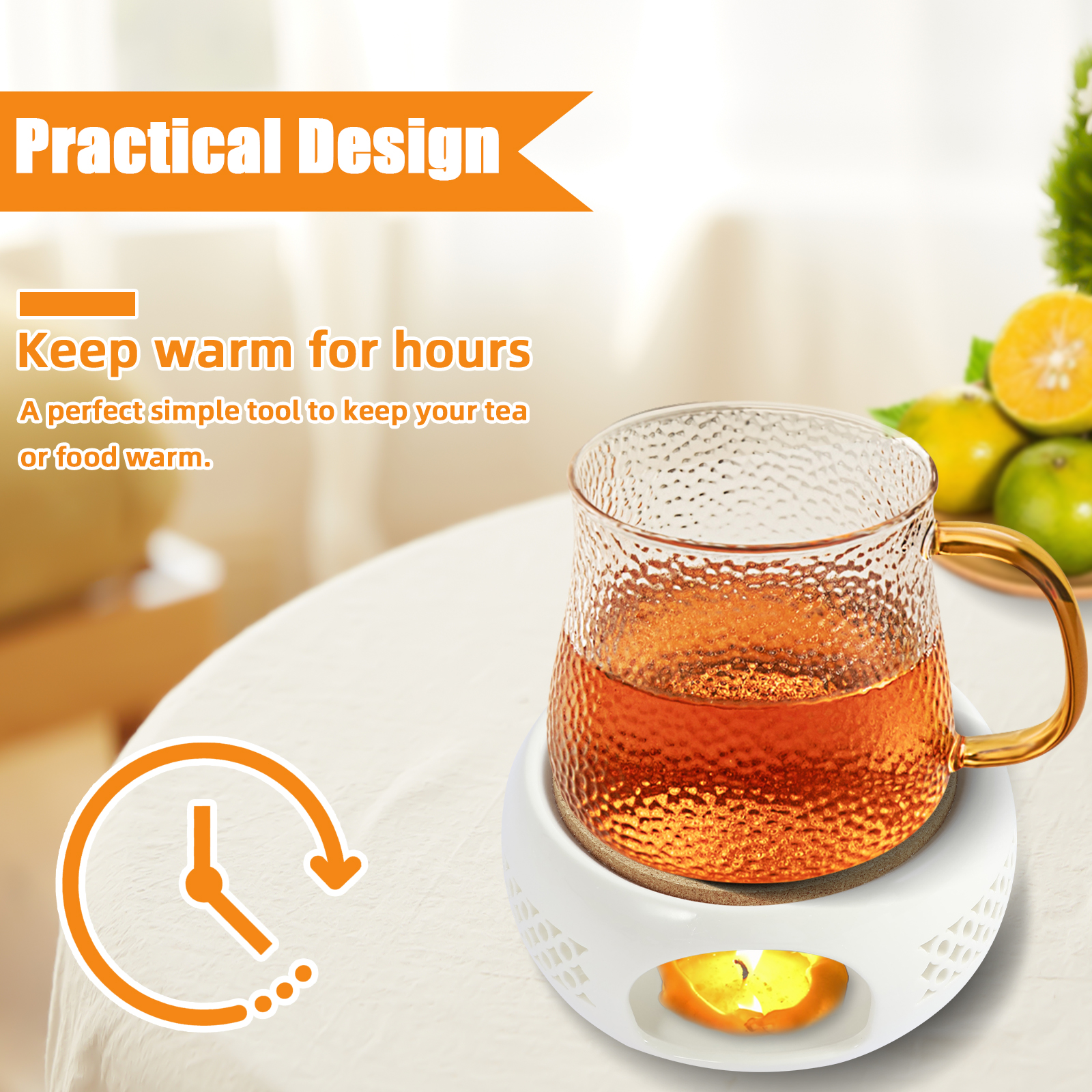 Ceramic Teapot Warmer Holder B - Coffee Tea Water Heater reseña y precio
