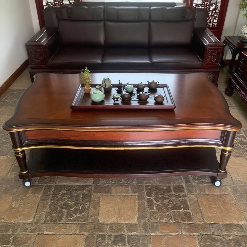 solid wood retro coffee table  - Coffee Tea Drawing reseña y precio