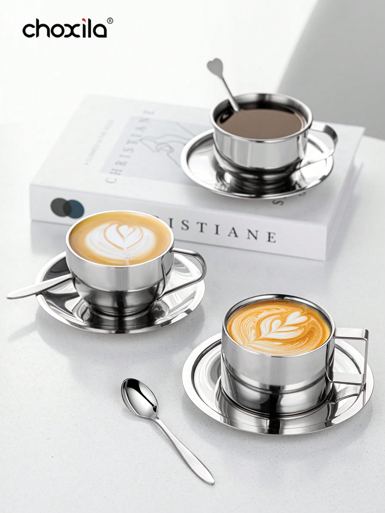 3pcs/set Coffee Mug, Milan Cof - Espresso Cup Saucer reseña y precio