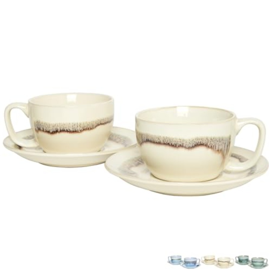Ceramic Cappuccino Cup and Sau - Espresso Cup Saucer reseña y precio