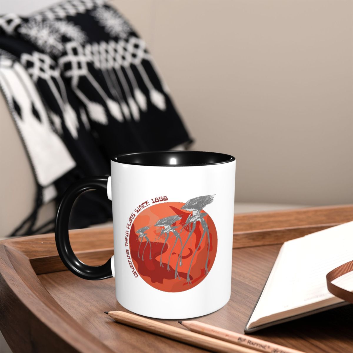 War Of The Worlds Drawing Thei - Coffee Tea Drawing reseña y precio