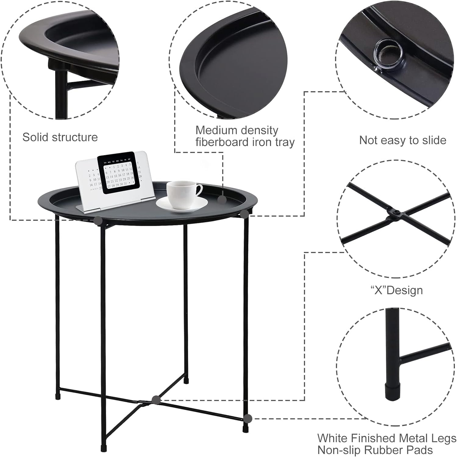 Round Side Table Coffee and Te - Coffee X Tea reseña y precio