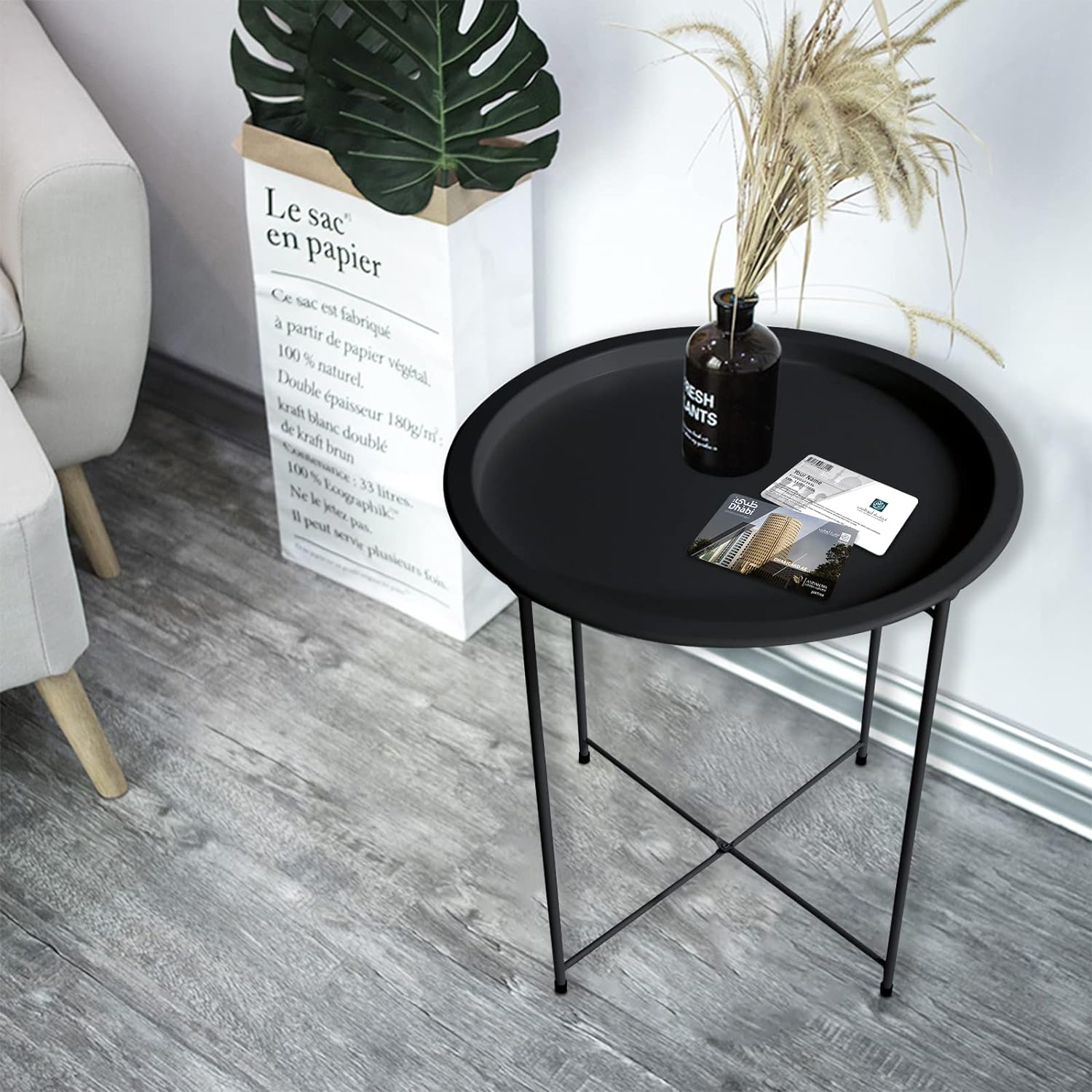 Round Side Table Coffee and Te - Coffee X Tea reseña y precio