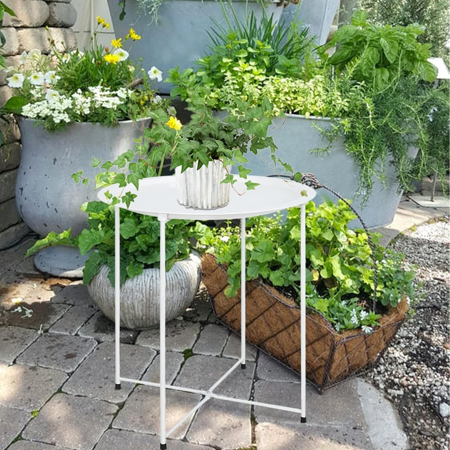 Round Side Table Coffee and Te - Coffee X Tea reseña y precio