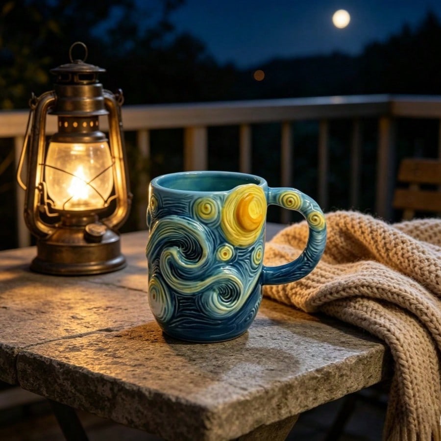 Starry Night 3D Coffee Mug,Art - Coffee Tea Van reseña y precio