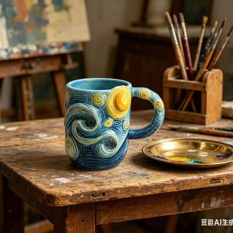 Starry Night 3D Coffee Mug,Art - Coffee Tea Van reseña y precio