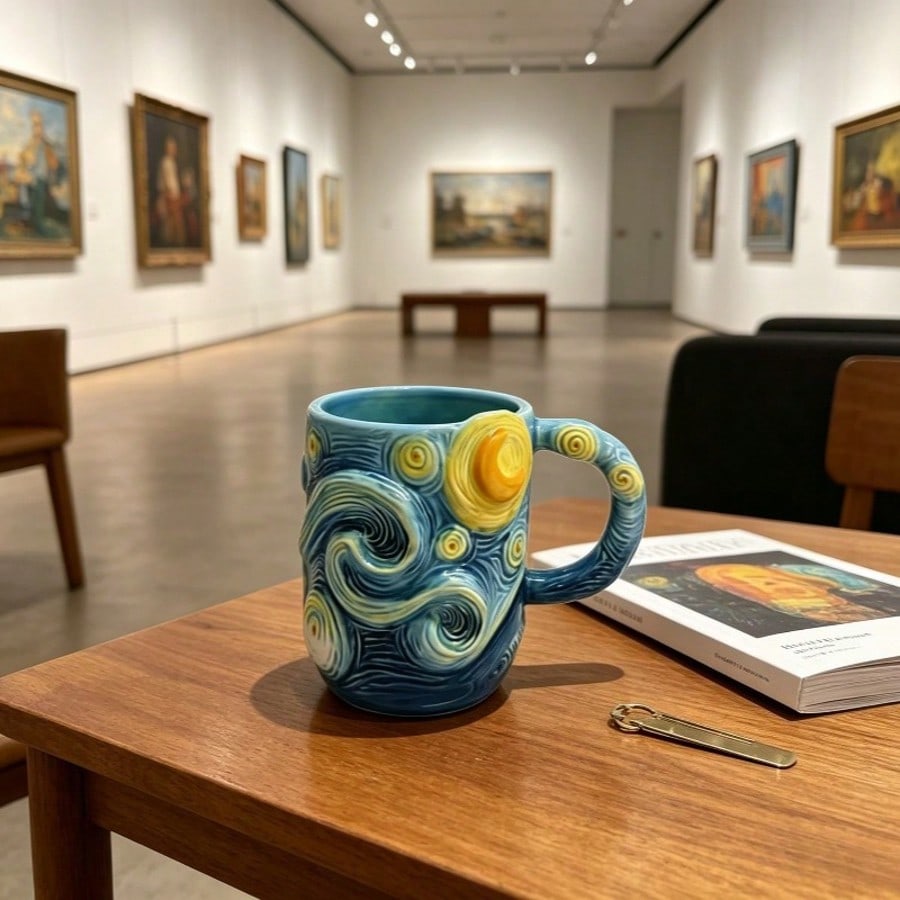 Starry Night 3D Coffee Mug,Art - Coffee Tea Van reseña y precio