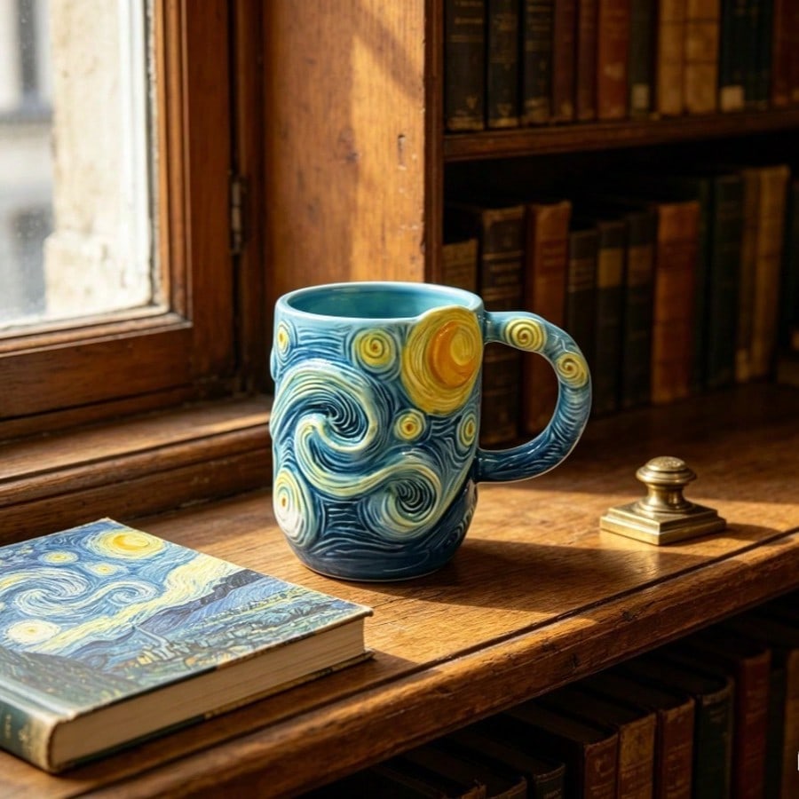 Starry Night 3D Coffee Mug,Art - Coffee Tea Van reseña y precio