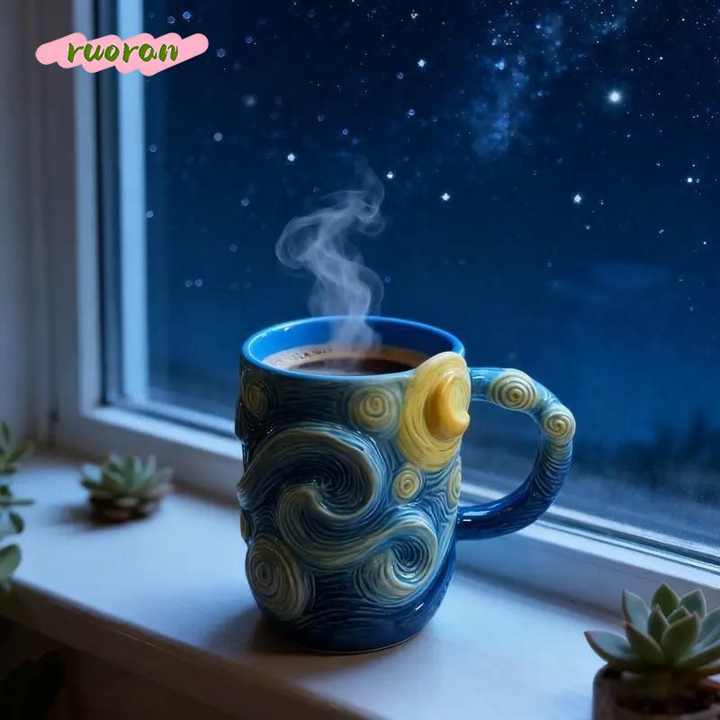 Van Gogh Starry Night Mug Crea - Coffee Tea Van reseña y precio