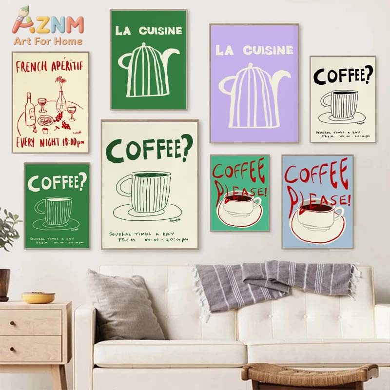 Colorful Drawings Abstract Art - Coffee Tea Drawing reseña y precio